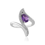 Anello in argento con Ametista Siberiana (de Melo Essence)