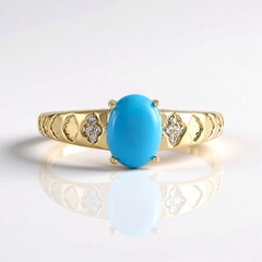 Anello in oro con Turchese Sleeping Beauty