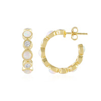 Boucles d'oreilles en argent et Opale Welo