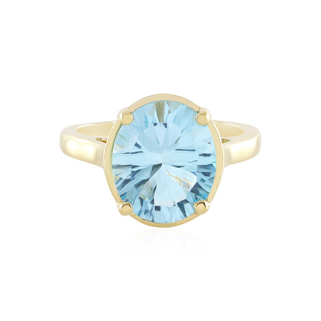 Himmelblauer Topas-Silberring