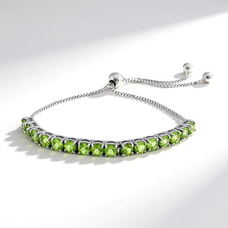 Bracciale in argento con Peridoto della Birmania