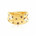 Zilveren ring met I3 Champagne Diamanten (de Melo Essence)