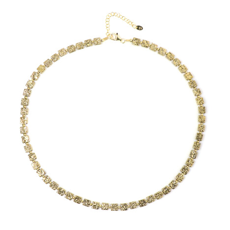 Golden Hematite Silver Necklace