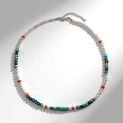 Zilveren halsketting met Oranje stekelige oesters