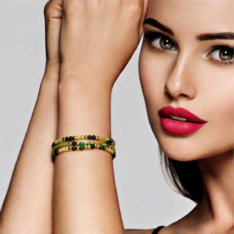 Edelstein-Silberarmband (Riya)