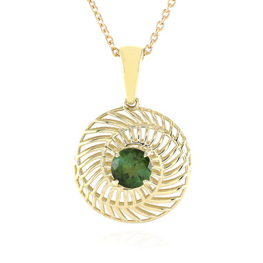 Brasilianischer Grüner Turmalin-Goldhalskette (Ornaments by de Melo)