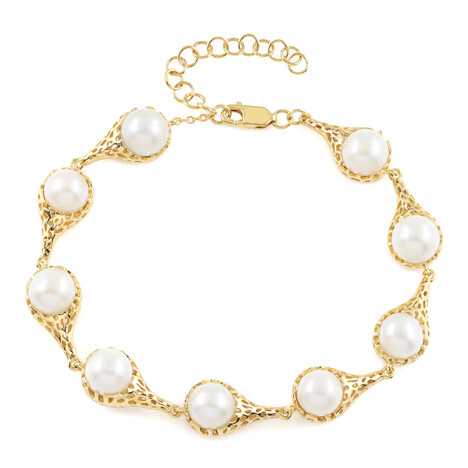 White Freshwater Pearl Silver Bracelet (Ornaments by de Melo)