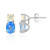 Orecchini in argento con Topazio Blu Indaco