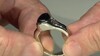 Zilveren ring met een zwarte onyx