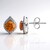 Boucles d'oreilles en argent et Sphalérite (de Melo Essence)