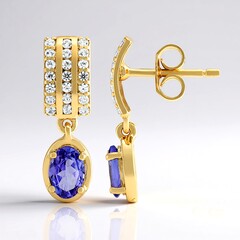 Orecchini in argento con Tanzanite