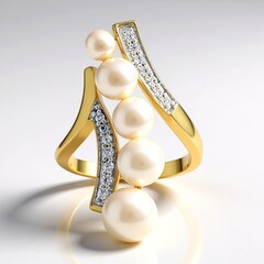 Anello in argento con Perla d'Acqua Dolce Bianca (TPC)