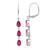 Pendientes en plata con Topacio rosa