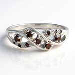 Anello placcato in platino con Diamante Fancy