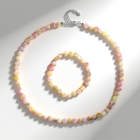 Parure in argento con Quarzo Pesca