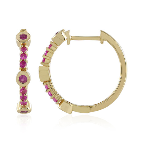 Rubin-Silberohrringe