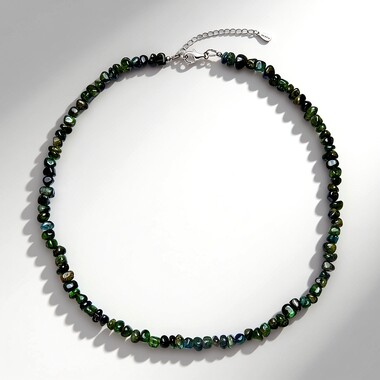 Green Tourmaline Silver Necklace