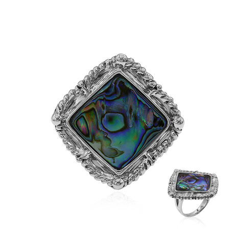 Anello in argento con Conchiglia Abalone (Art of Nature)
