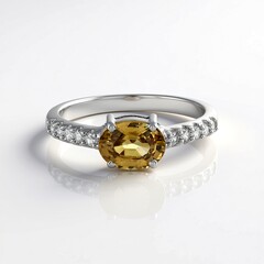 Anello in argento con Zircone Giallo
