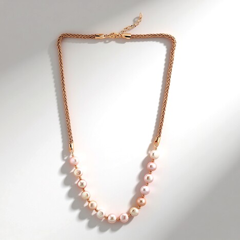 Collana in argento con Perla d'Acqua Dolce Porpora (TPC)