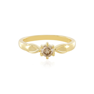 Anello in argento con Diamante Cioccolato I1