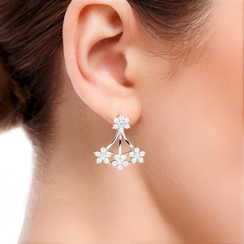Zircon Silver Earrings (M de Luca)