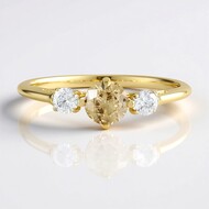 Anillo en oro con Diamante champán I2 (de Melo Gold)