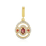 Tansania-Rubin-Silberanhänger