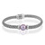 Zilveren armband met een paarse Ming parel (Nan Collection)