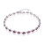 Brazalete en plata con Rodolita