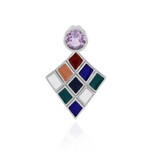 Colgante en plata con Amatista Rosa de Francia (SAELOCANA)