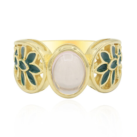 Rosenquarz-Silberring