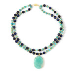Collana in argento con Amazzonite (Adela Silber)