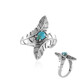 Zilveren ring met een Kingman turkoois (Desert Chic)