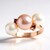 Bague en argent et Perle Ming de couleur pourpre (TPC)