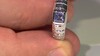 Zilveren ring met een tanzaniet (de Melo Essence)
