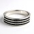Bague en argent et Spinelle noir