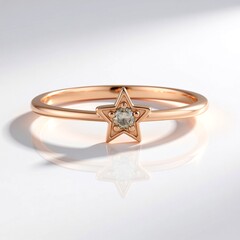 Anello in argento con Diamante Champagne I3
