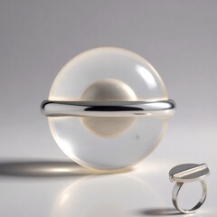 Anello in argento con Agata Bianca