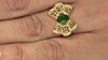 Bague en argent et Diopside de Russie