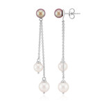 Orecchini in argento con Perla Akoya (TPC)