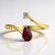 Anello in oro con Rubino Mozambico AAA
