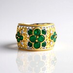 Anello in argento con Smeraldo Zambia (Gems en Vogue)