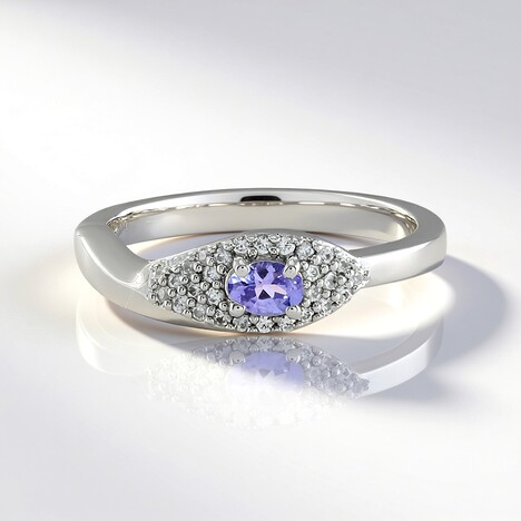 Anello in argento con Tanzanite