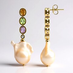 Orecchini in argento con Perla d'Acqua Dolce Pesca (TPC)