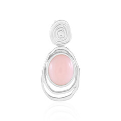 Pinkfarbener Opal-Silberanhänger