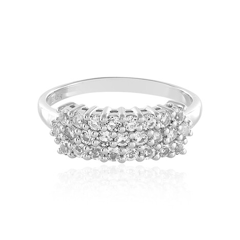 Anello in argento con Topazio Bianco