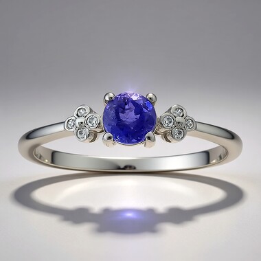 Anillo en plata con Tanzanita