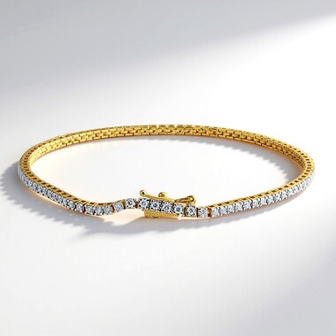 Brazalete en oro con Diamante VVS1 (G) (Annette)
