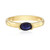 Anillo en plata con Zafiro azul de Madagascar